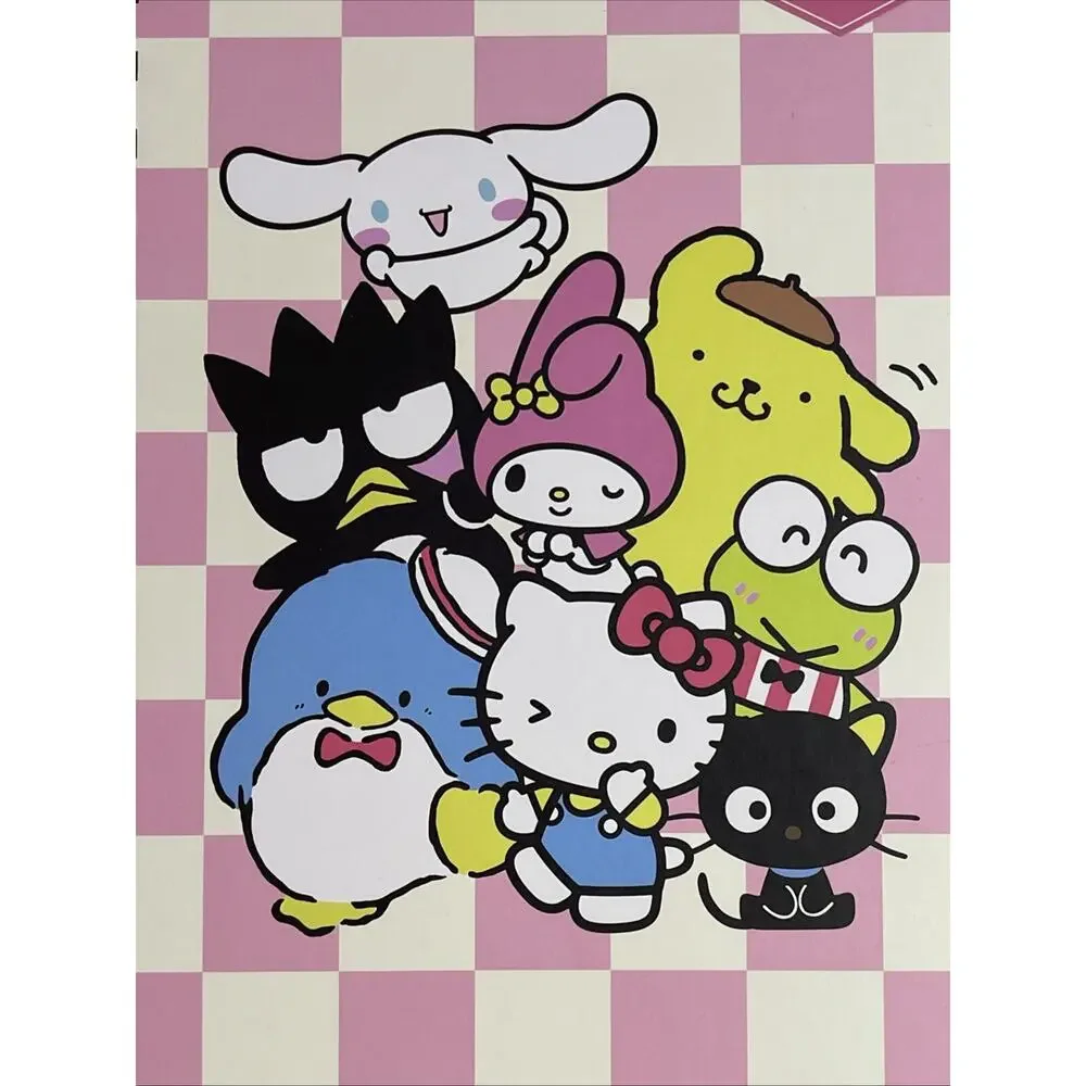 Hello Kitty Friends Rainbow Hard Cover Notebook Journal Spiral 2024 Sanrio